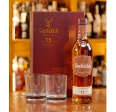 Glenfiddich 15年 - 威士忌杯禮盒裝