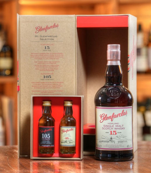 Glenfarclas 15年禮盒裝  (附送105和25年 50ML 迷利酒板)