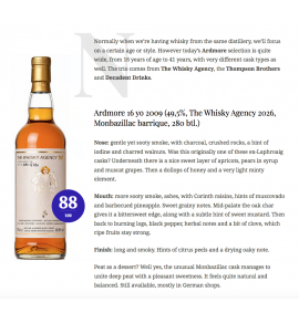 The Whisky Agency Ardmore 2009 16年 - Made for friends