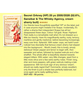 The Whisky Agency x Sansibar Secret Orkney 2000 25年 - Collection Spring 2026 (Highland Park)